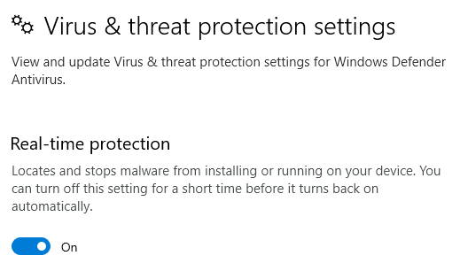 Real Time Protection